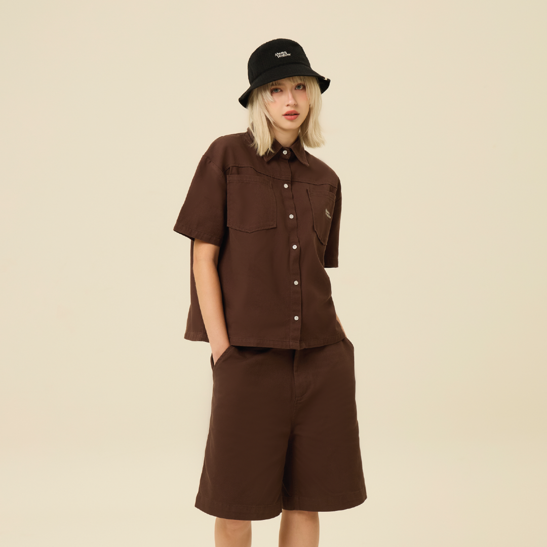 Dark Brown Bermuda shorts | Untitled Shade