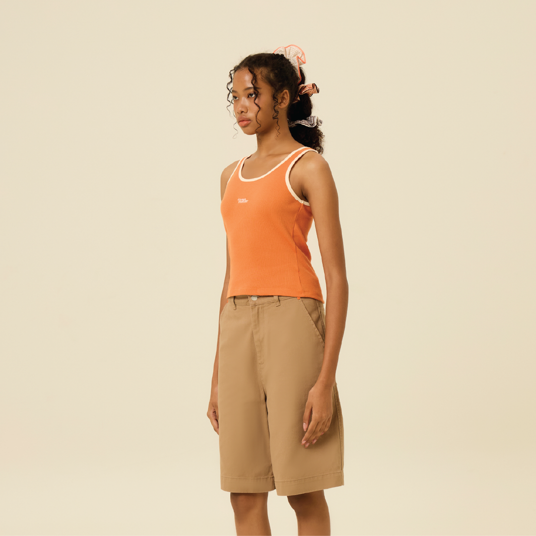 Khaki Bermuda shorts | Untitled Shade