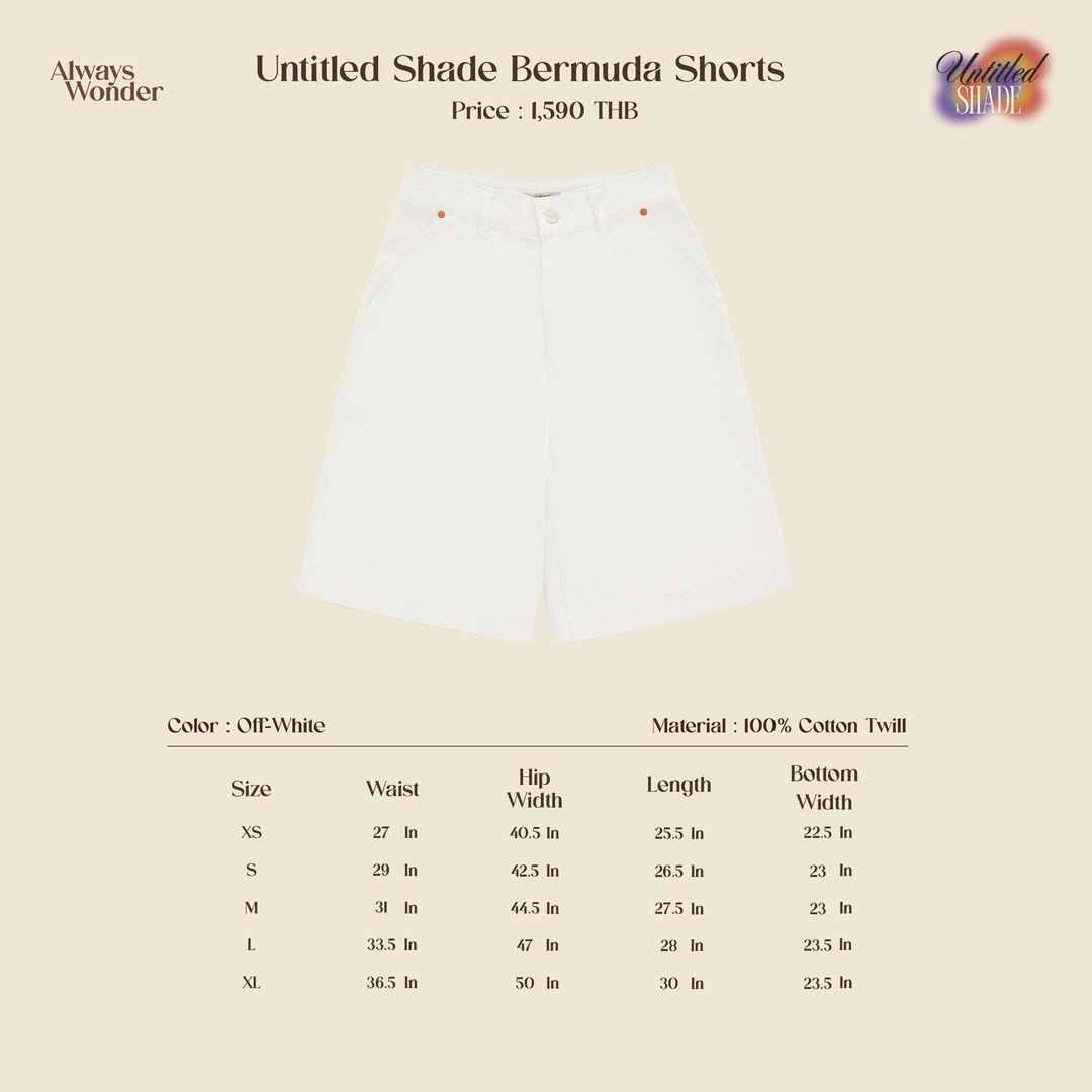 Off White Bermuda shorts | Untitled Shade