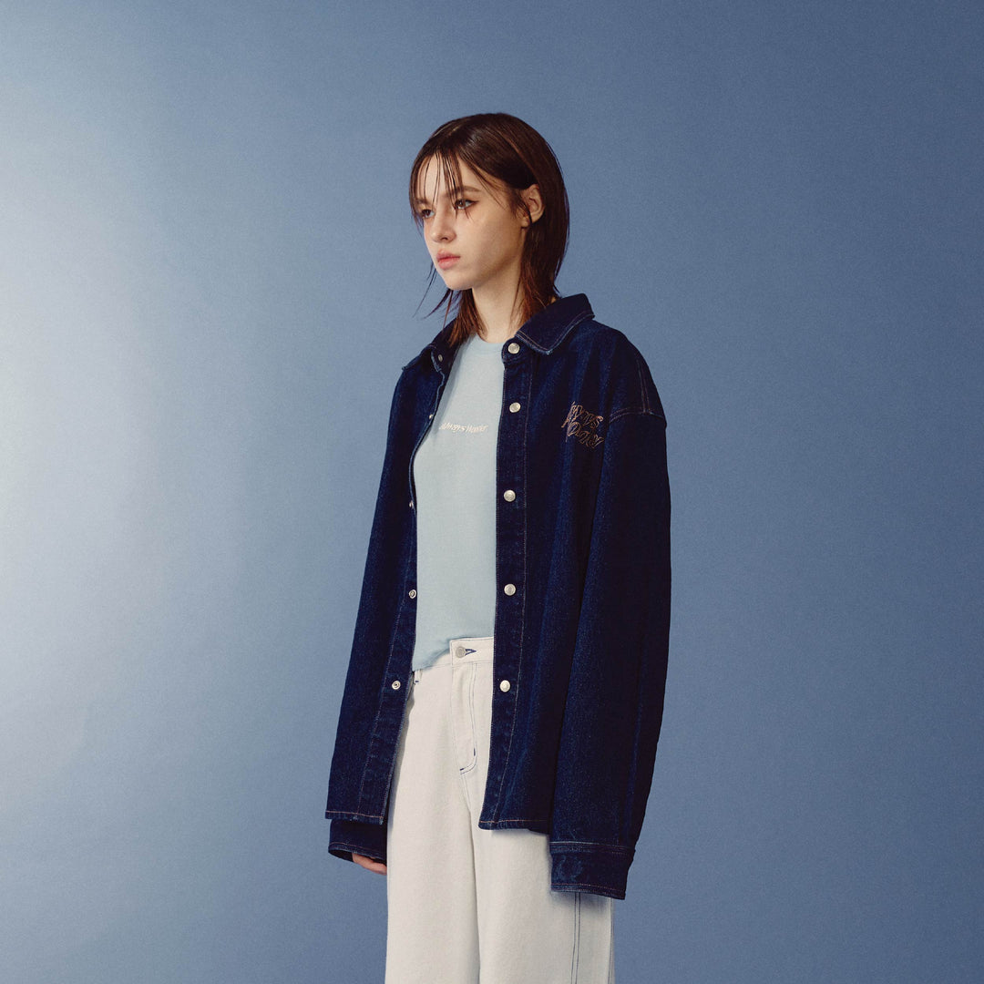 (Pre-order) Sculpture Form Denim Jacket | Deep Indigo