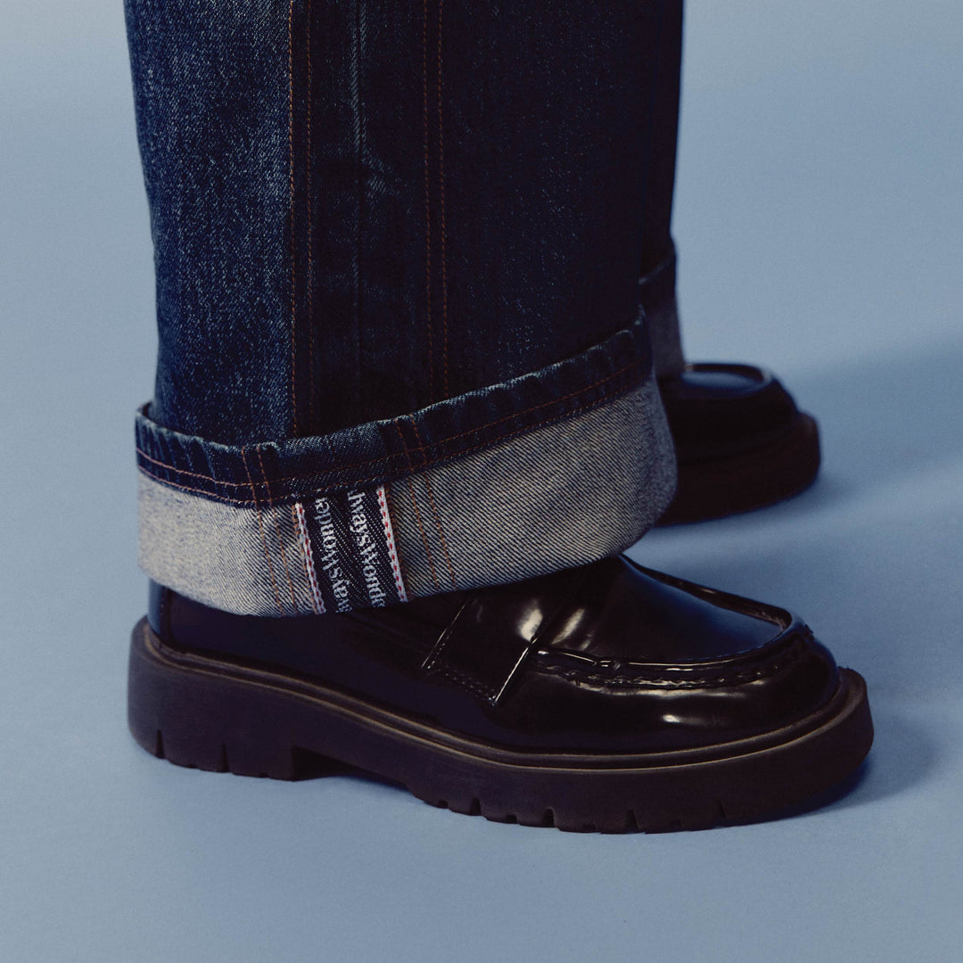 (Pre-order) Sculpture Form Denim Pants | Deep Indigo