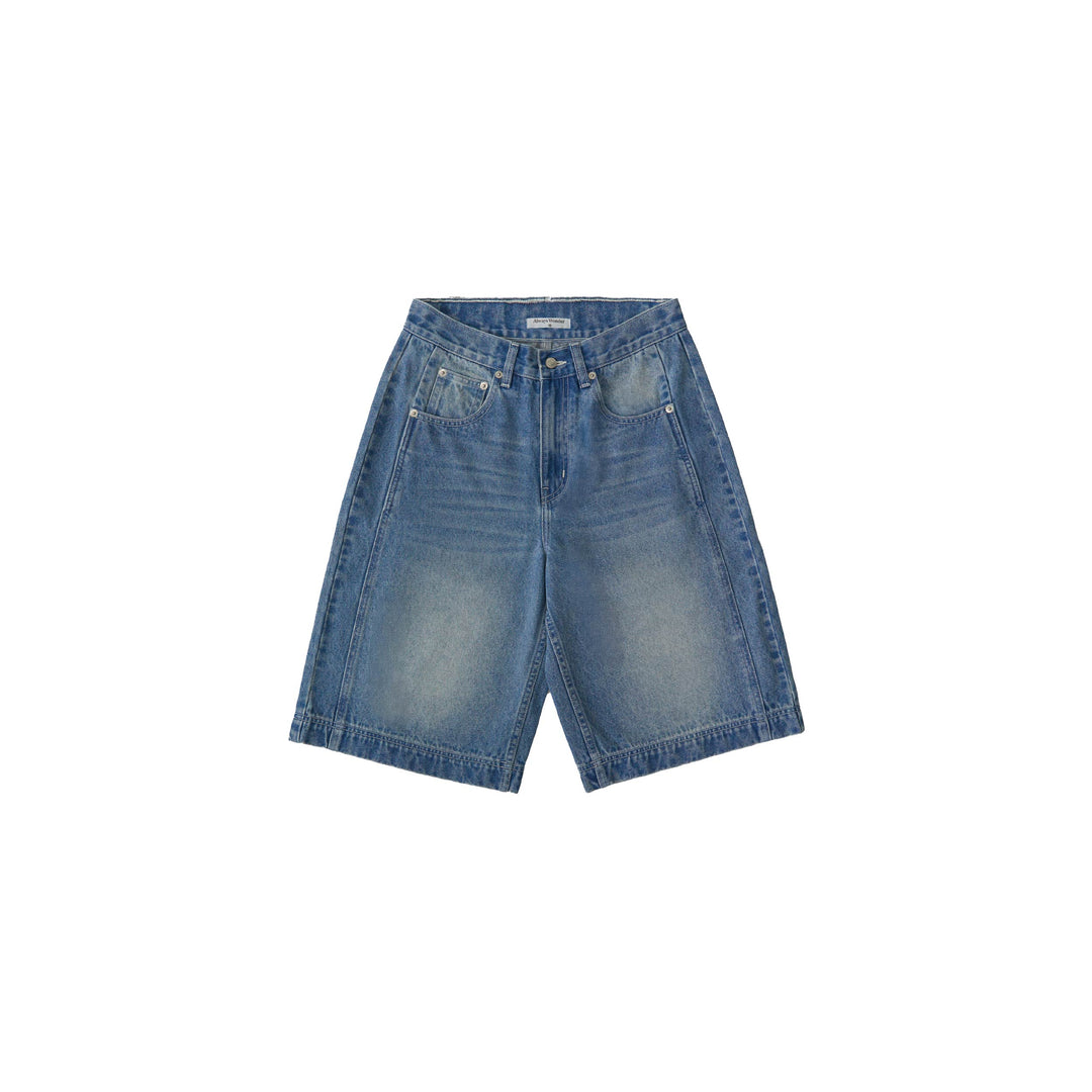 Ease Light-form Denim Shorts | Washed Sky Blue