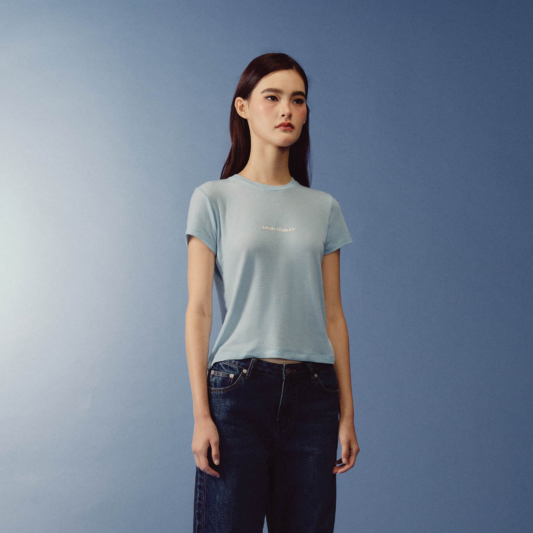 Relaxed Logo Baby Tee | Pale Blue