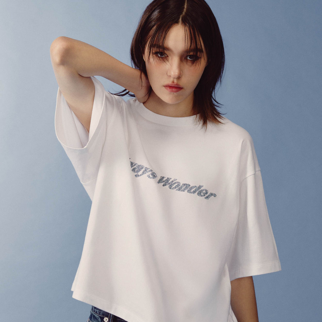 Canvas Essential Boxy Tee | Plaster White