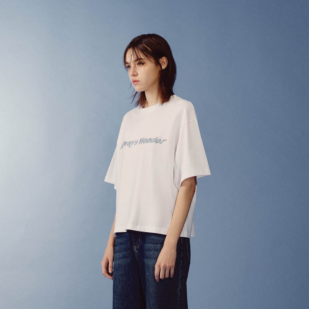 Canvas Essential Boxy Tee | Plaster White