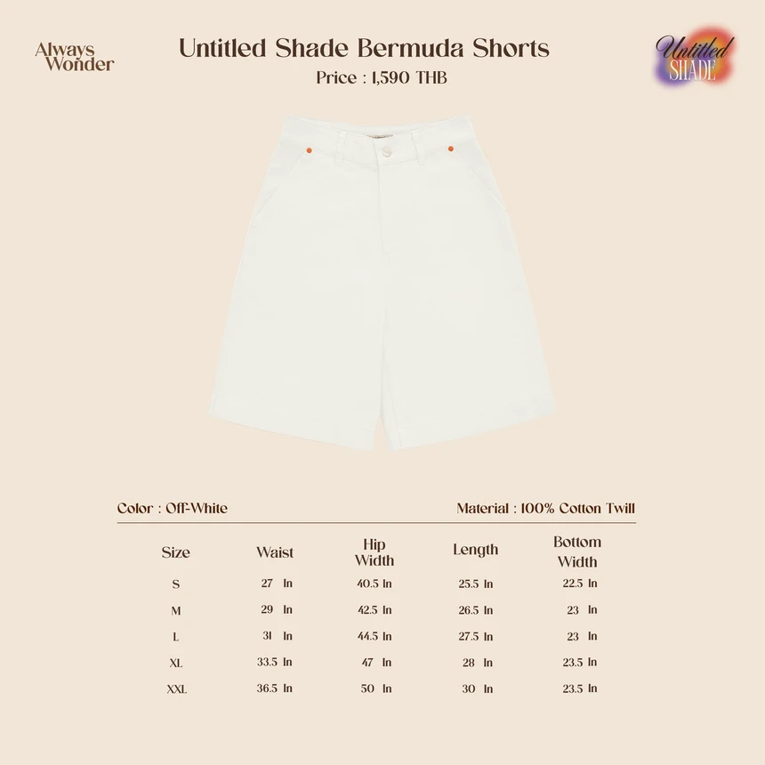 Off White Bermuda shorts | Untitled Shade