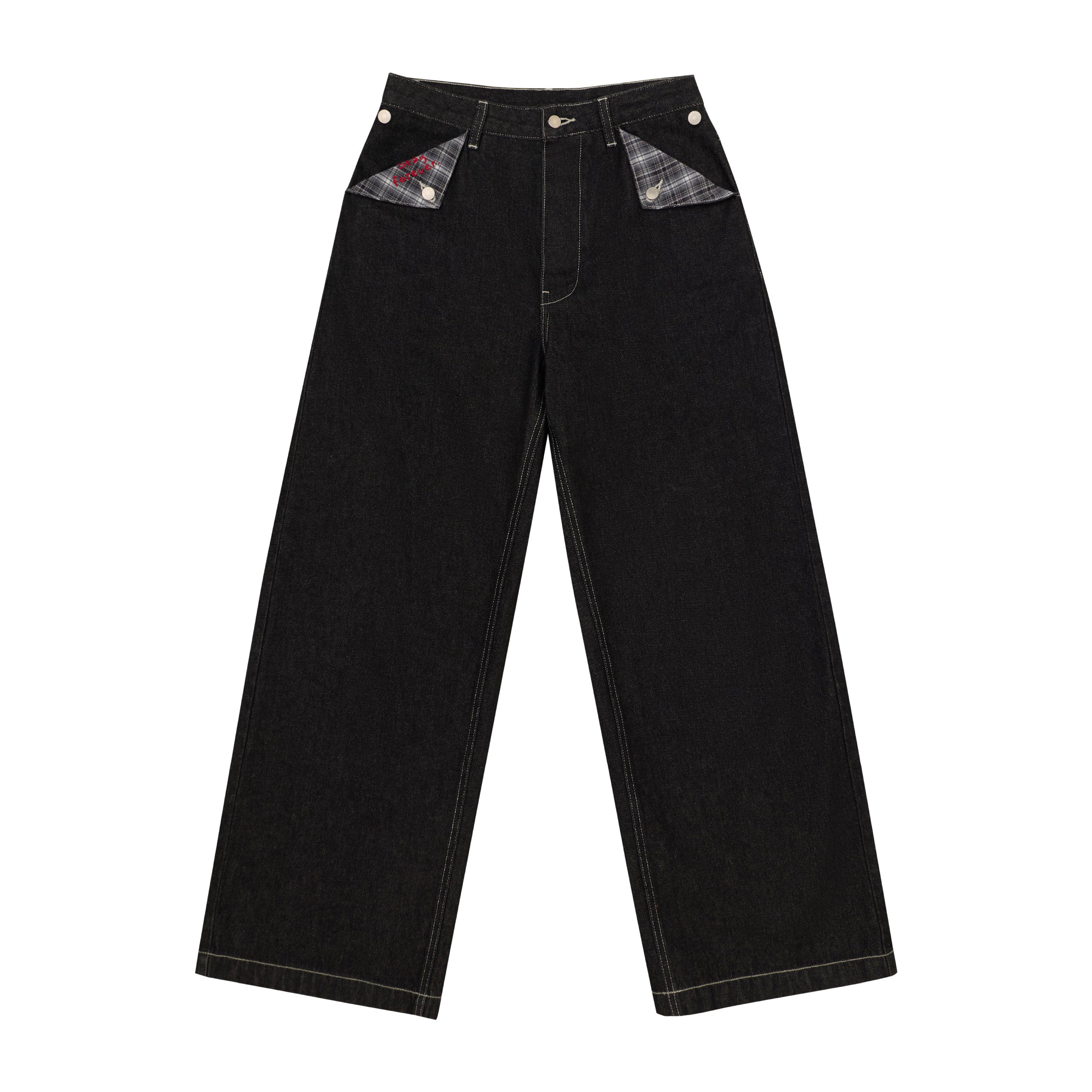 Stay Forever Denim Pants | Midnight Silence – AlwaysWonder