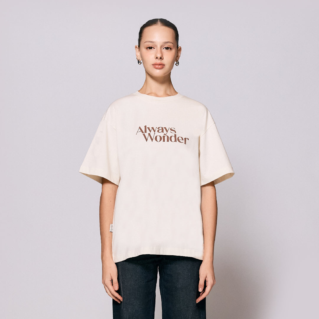 AlwaysWonder | 'A Digital Heartbeat' Cream T-Shirt