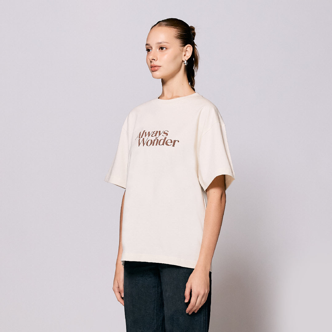 AlwaysWonder | 'A Digital Heartbeat' Cream T-Shirt