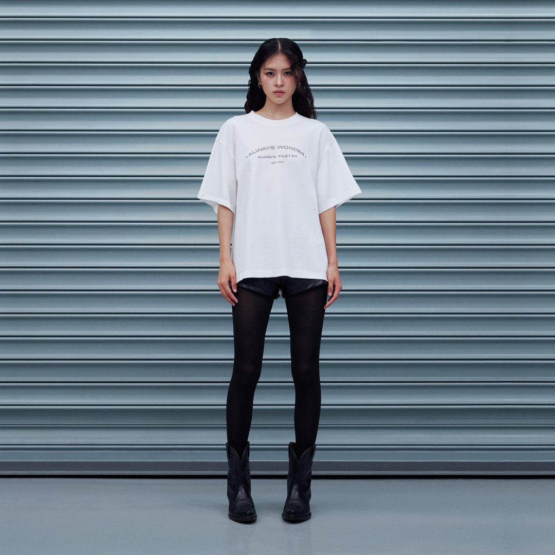 Always Faster Oversized T-Shirt | Racing White
