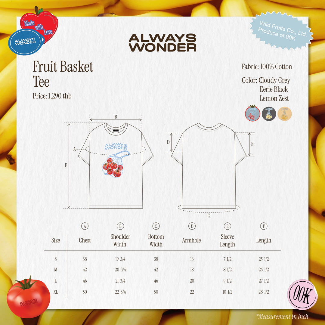 Fruit Basket Tee | Cloudy Grey