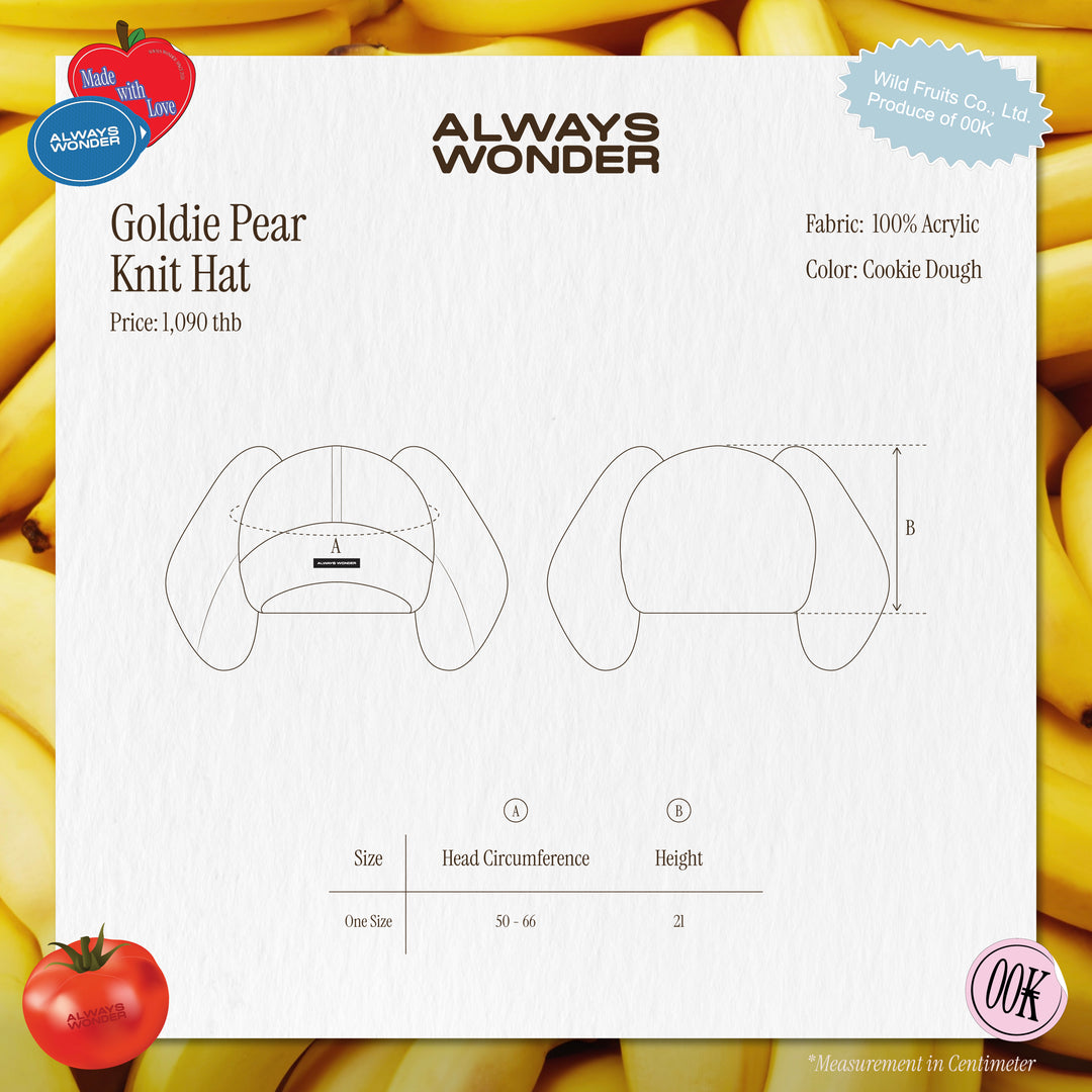 Goldie Pear Knit Hat | Cookie Dough