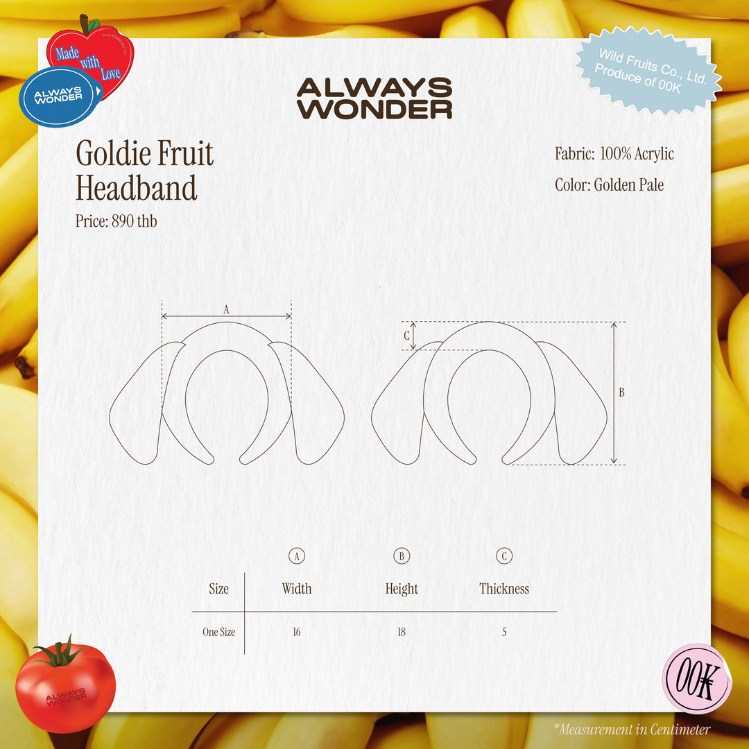 Goldie Fruit Headband | Golden Pale