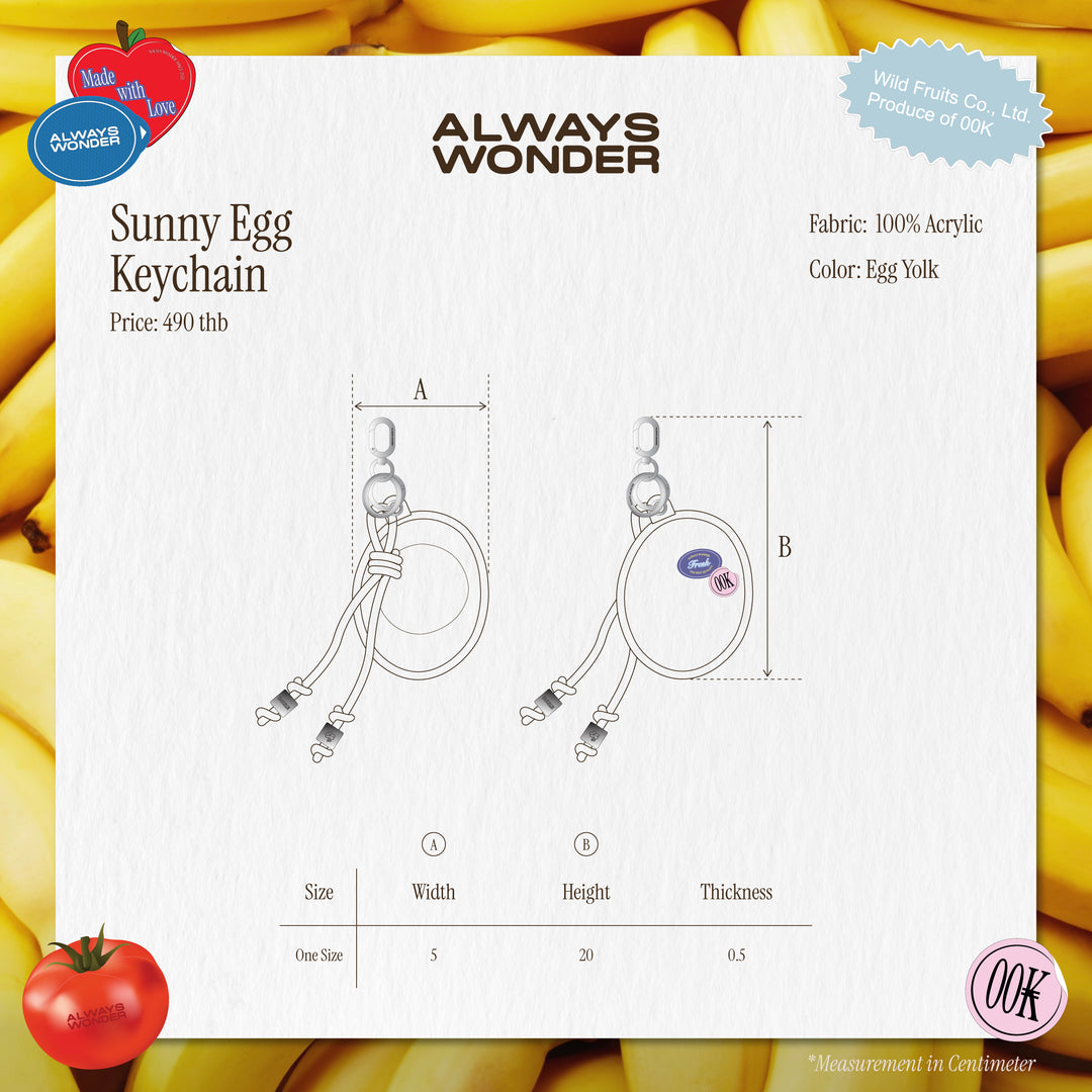Sunny Egg Keychain | Egg Yolk
