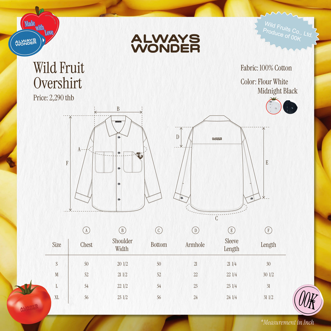 Wild Fruit Overshirt | Flour White