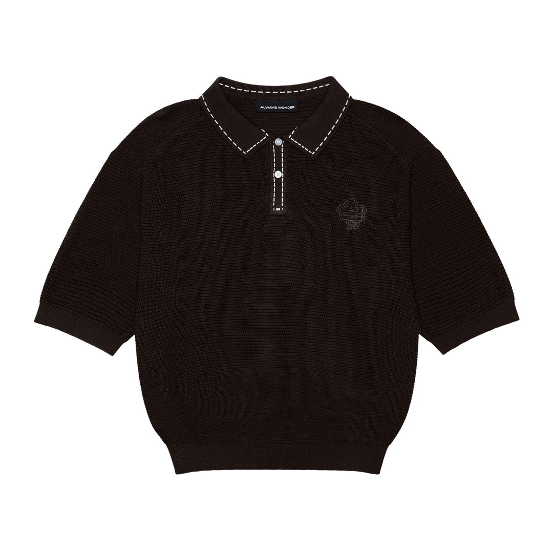 The Wonder Knit Polo | Espresso Brown