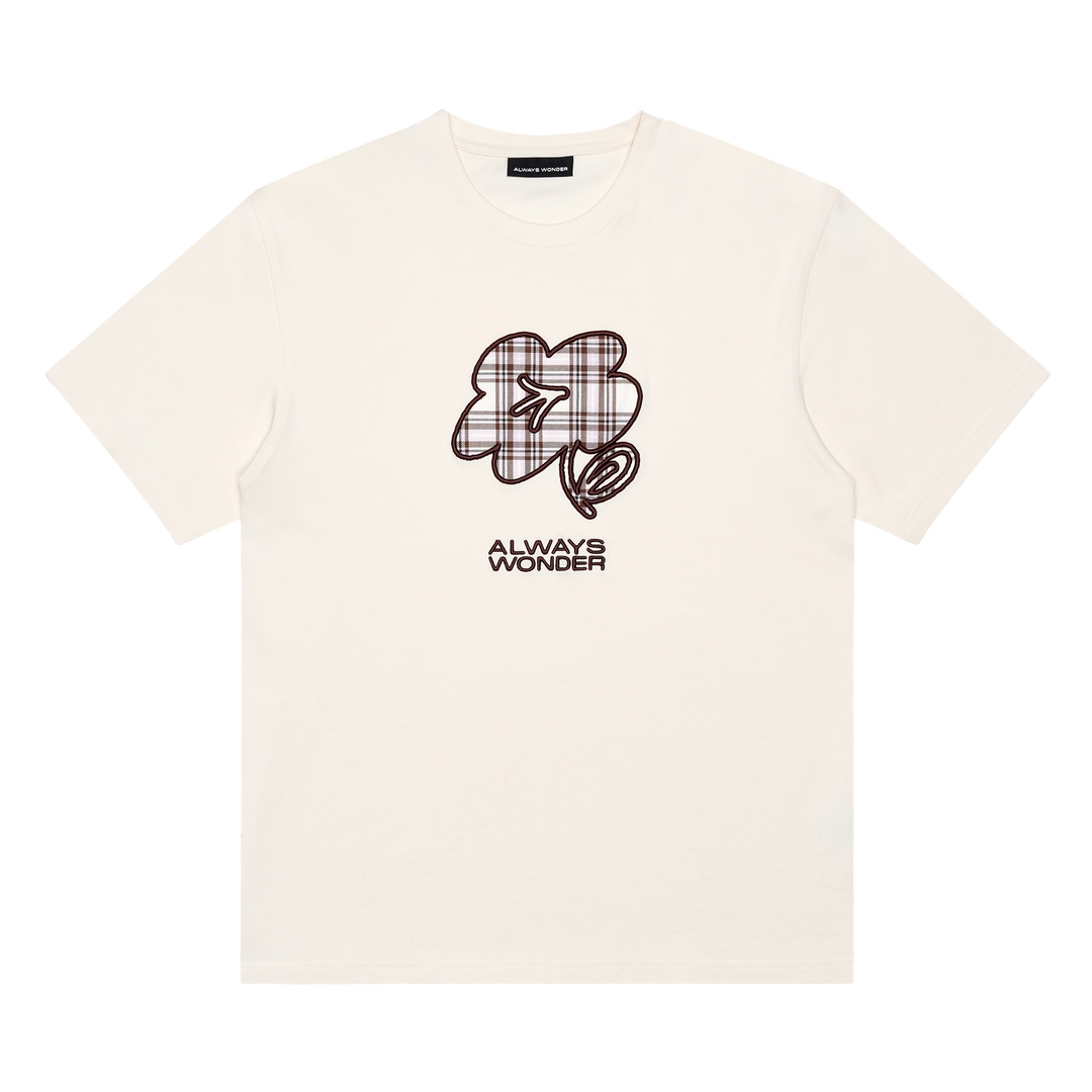 The Wonder Flower Oversized Tee | Cosmic Latte