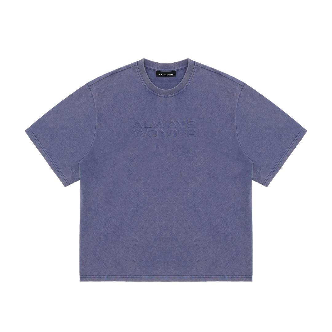 City Oversized Logo Tee | Stone Blue