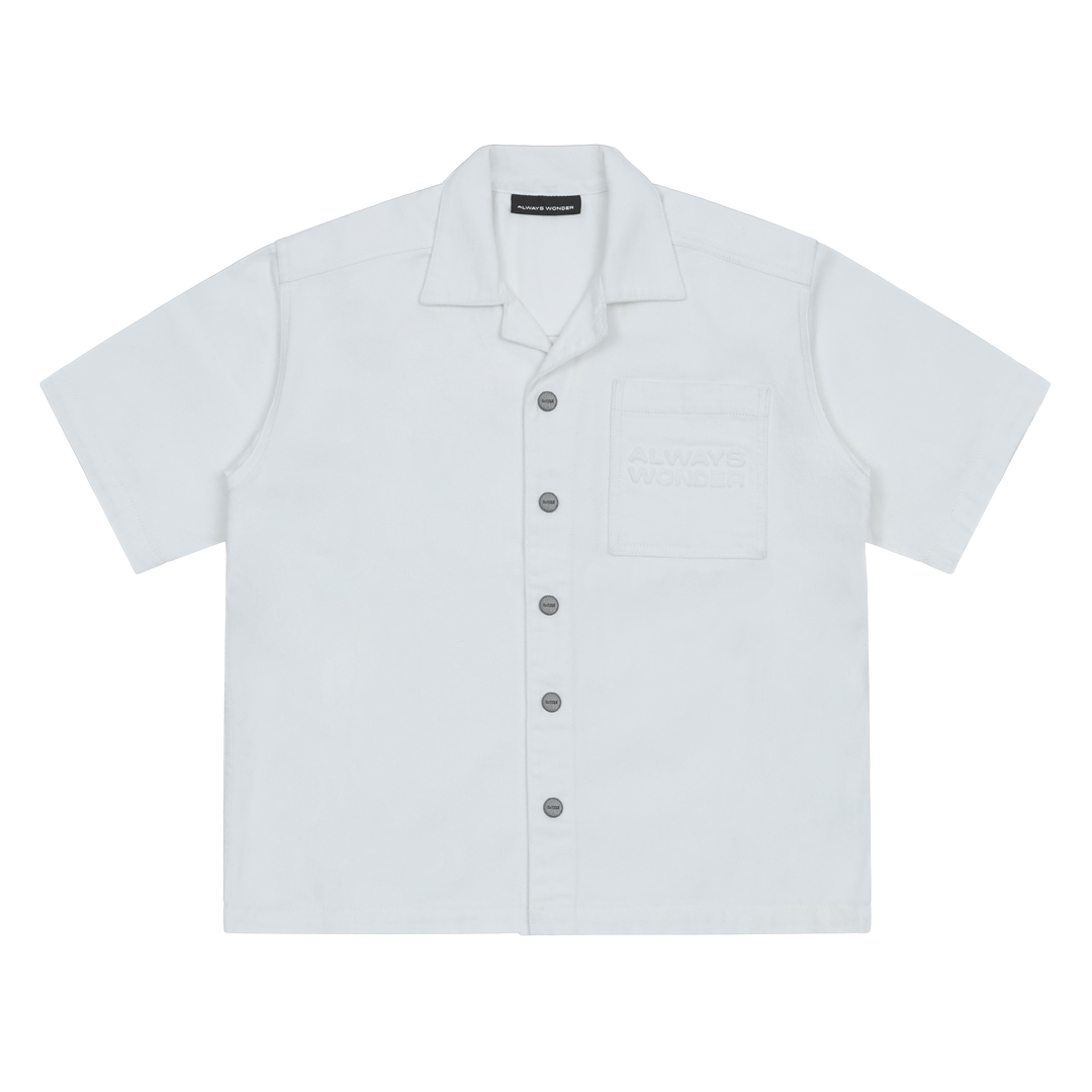 Wild Fruit Short-Sleeve Shirt | Flour White