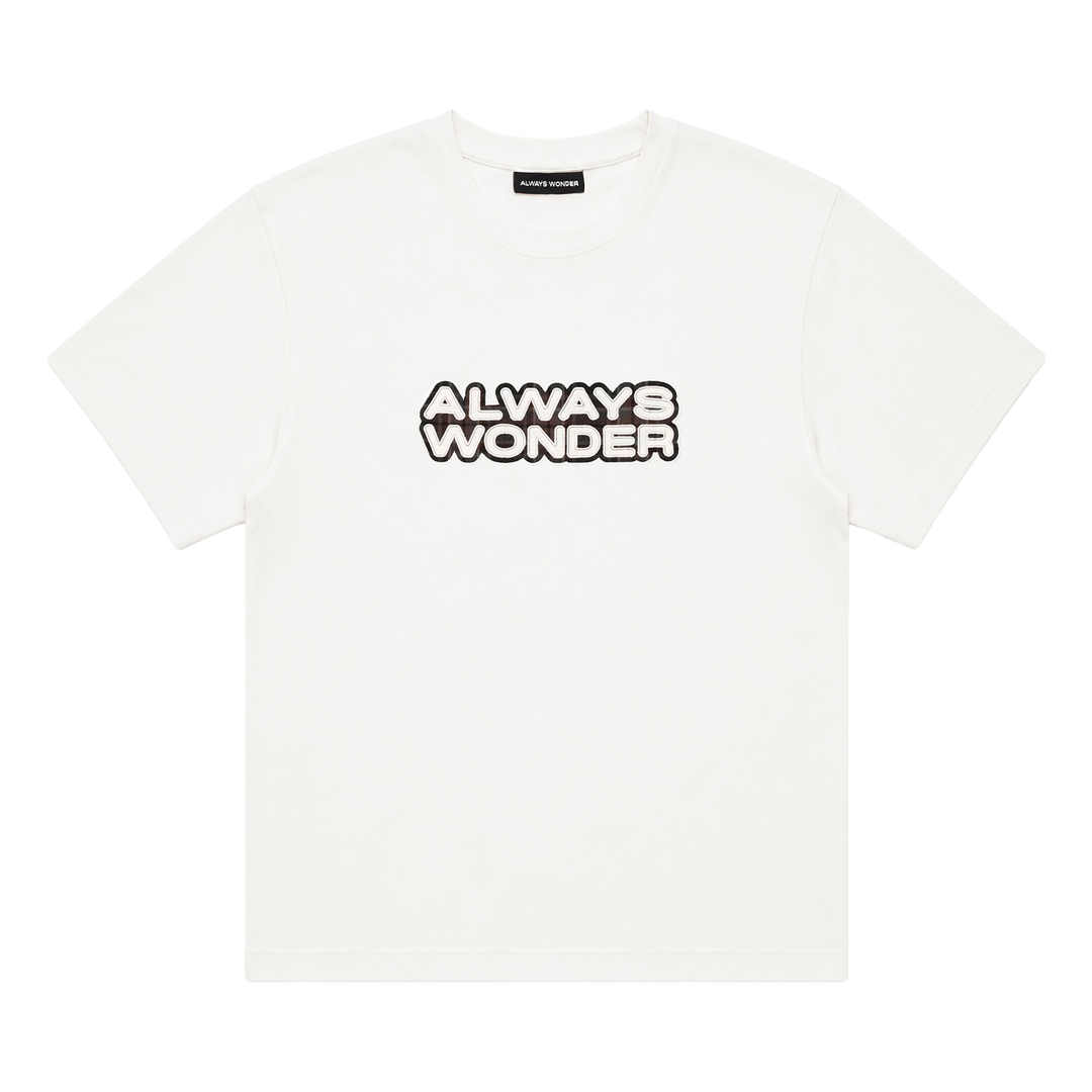 The Wonder Mark Oversized Tee | Cosmic Latte