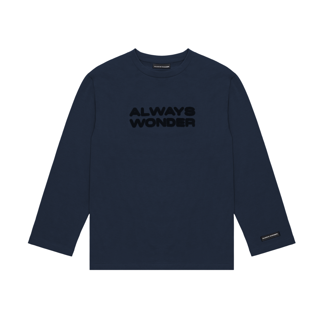 Wonder Hours Long Sleeve Tee | Midnight Navy
