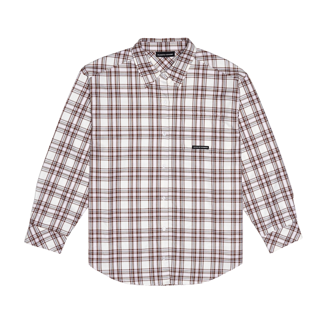 The Wonder Plaid Shirt | Brown-Lavender Haze