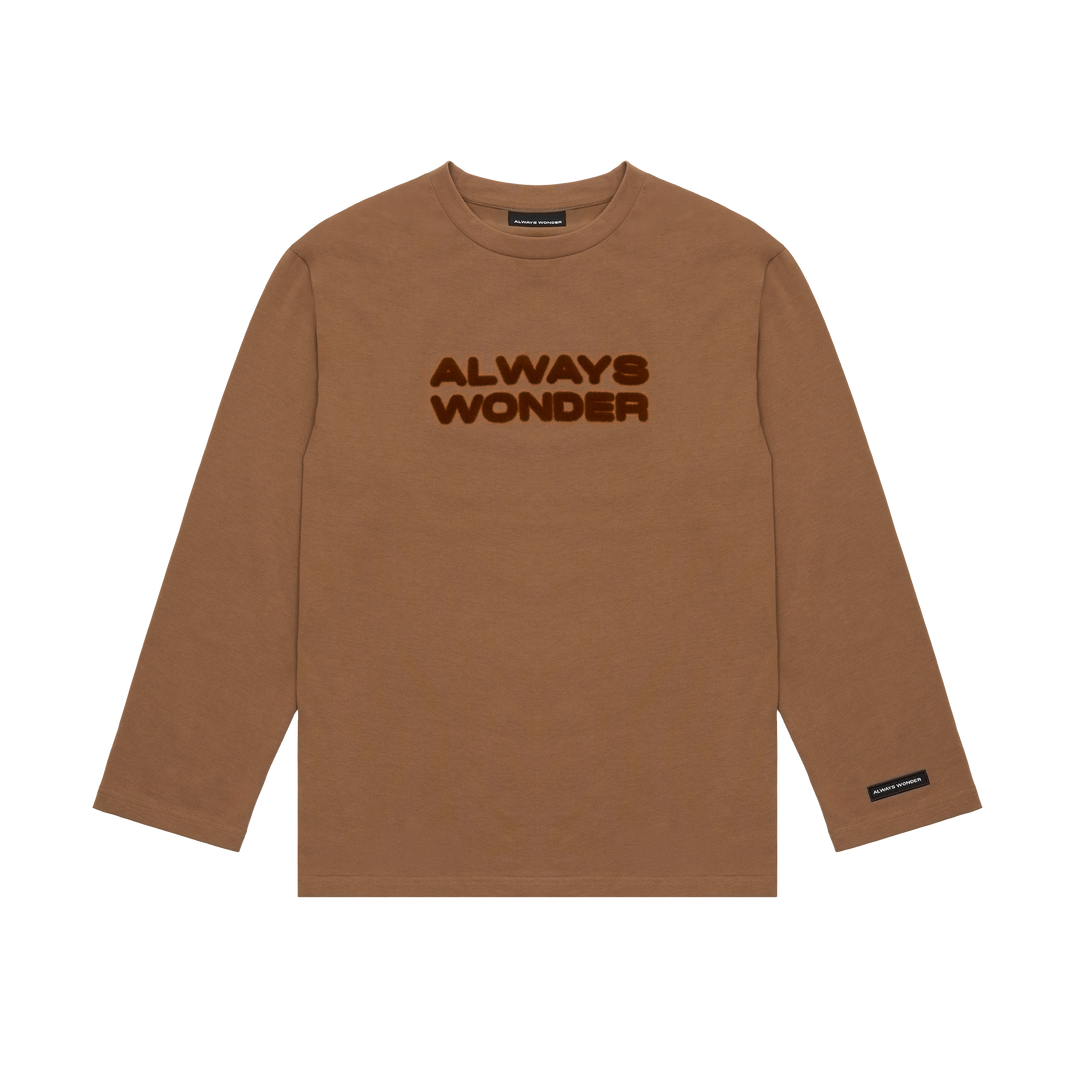 Wonder Hours Long Sleeve Tee | Fawn Brown