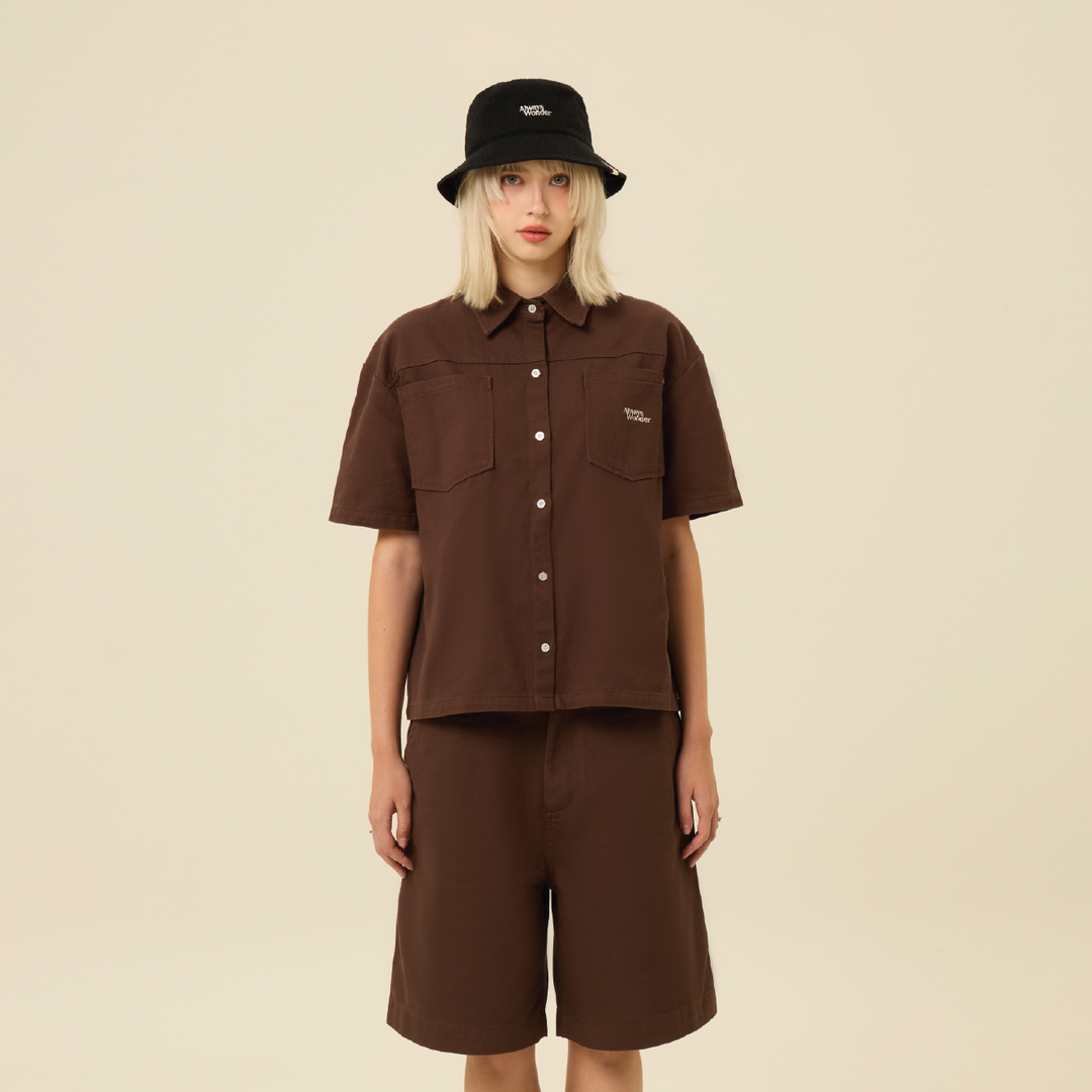 Dark Brown Bermuda shorts | Untitled Shade
