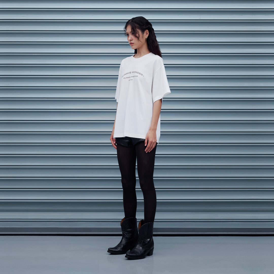 Always Faster Oversized T-Shirt | Racing White
