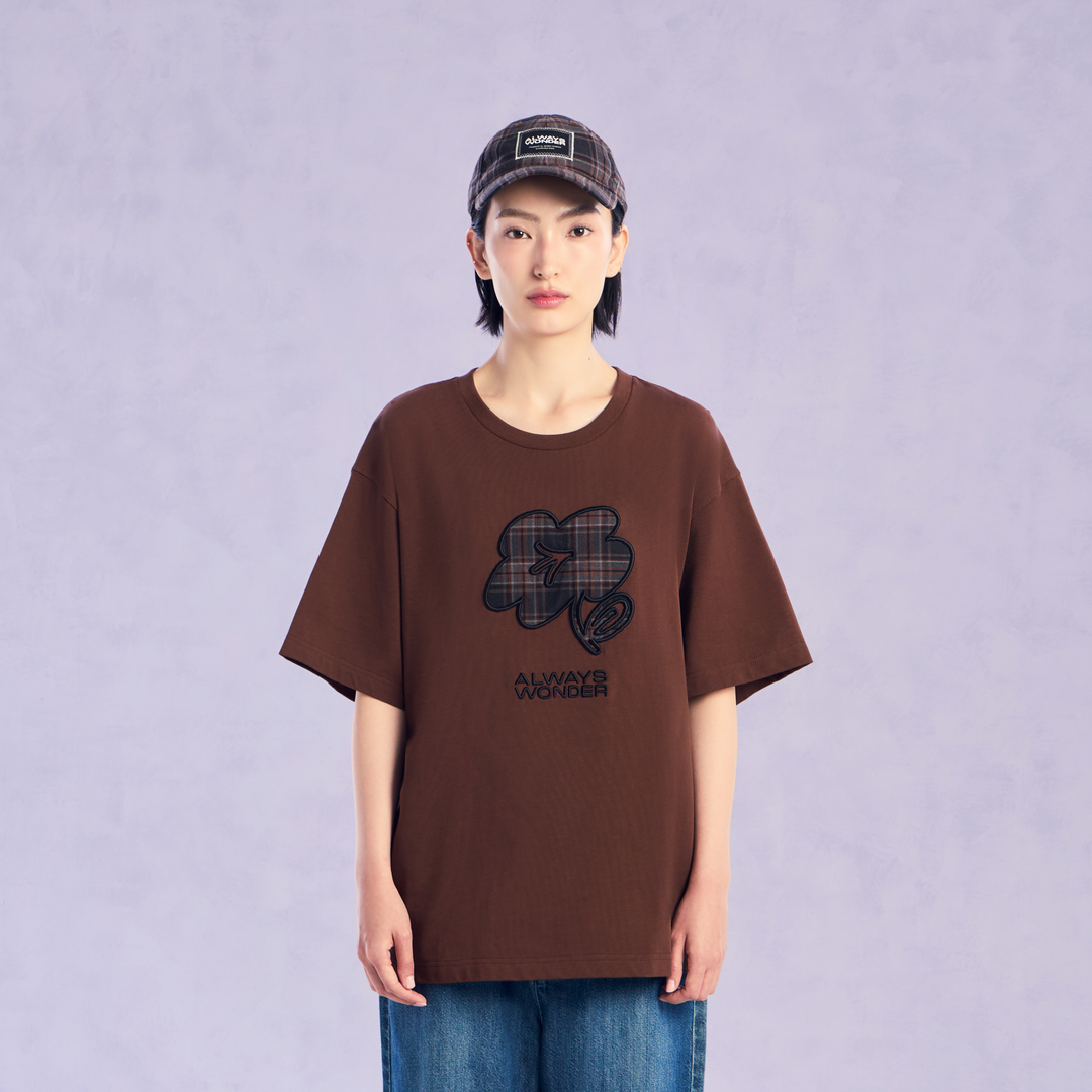 The Wonder Flower Oversized Tee | Espresso Brown