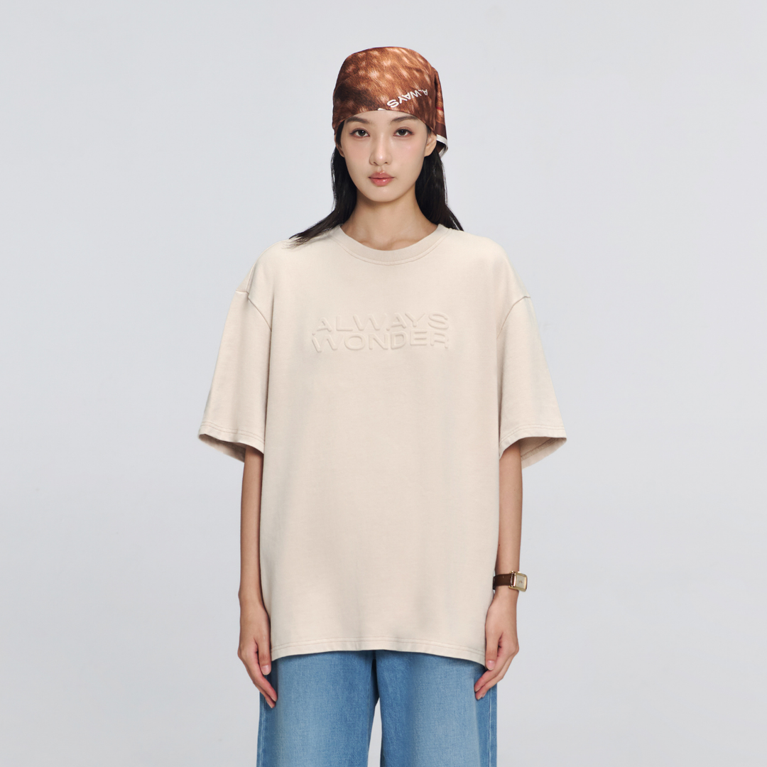 City Oversized Logo Tee | Cosmic Latte