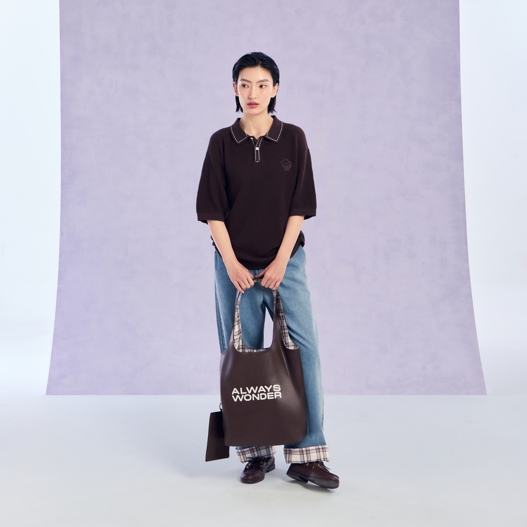 The Duality Tote | Brown–Lavender Haze