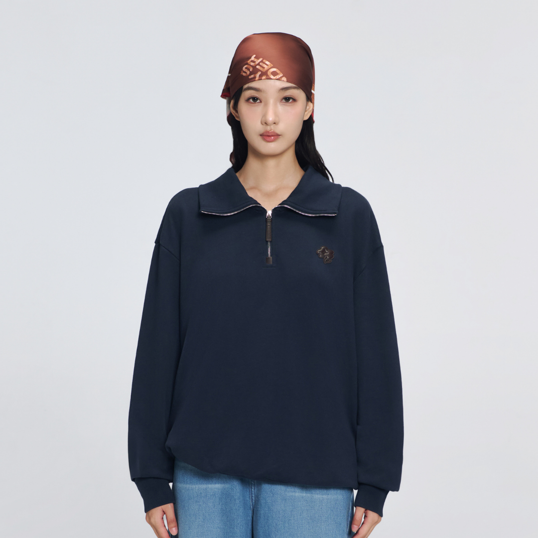 Downtown Half-Zip Sweater | Midnight Navy