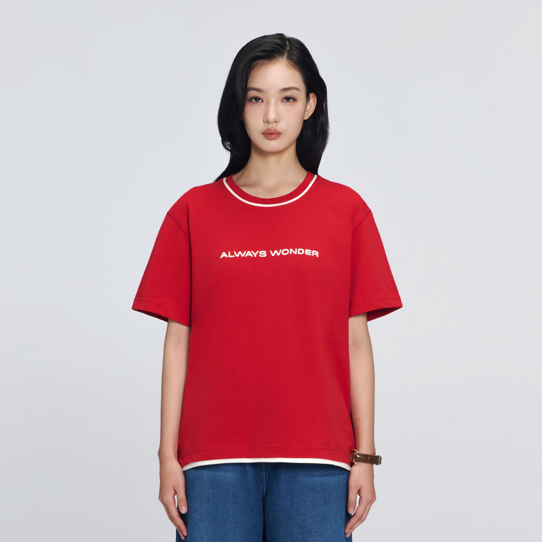 Downtown Essential Tee | Scarlet Red