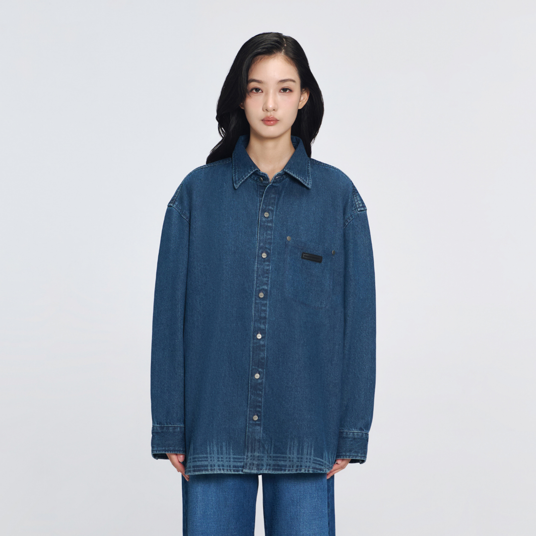 (Pre-order) City Edge Denim Shirt | Indigo Washed