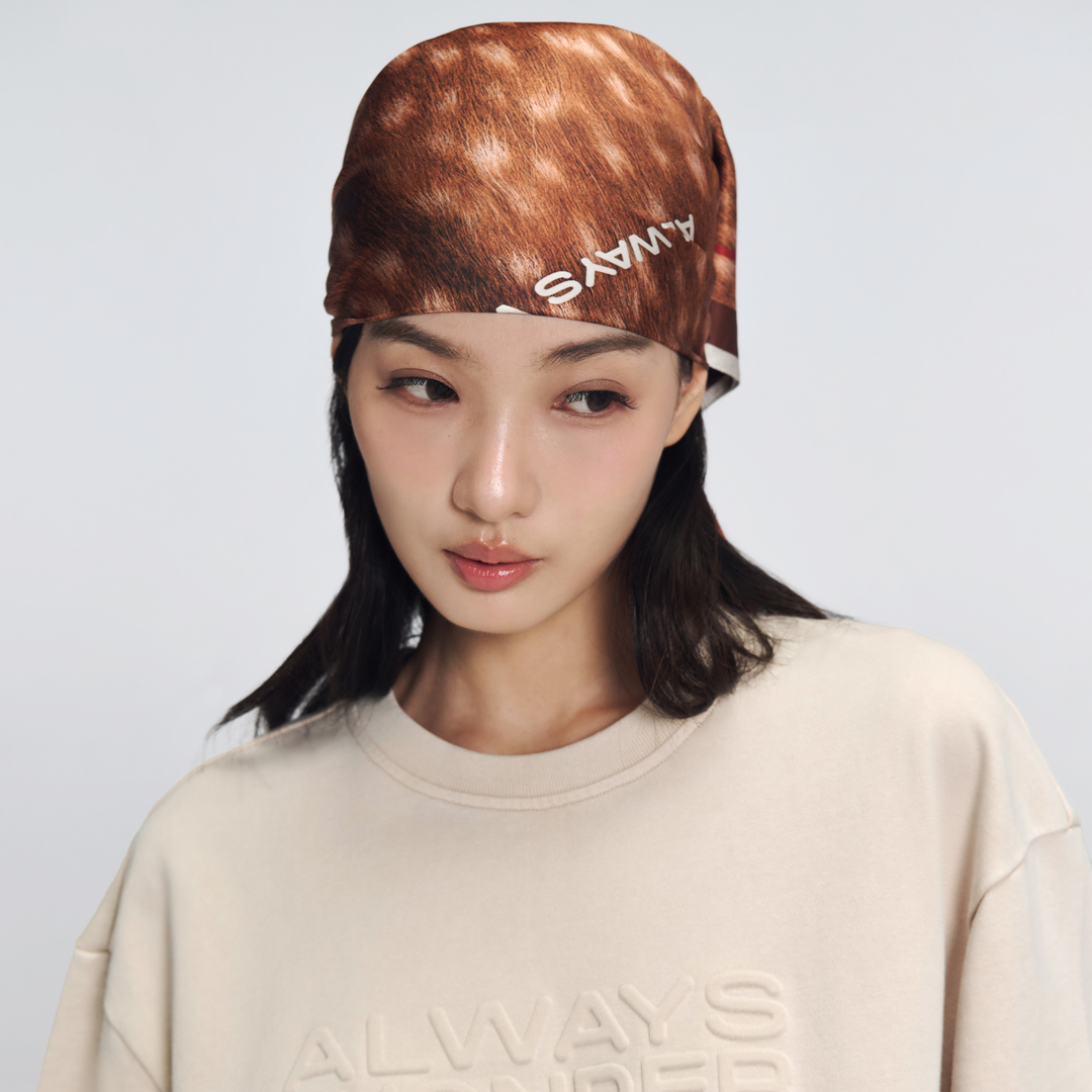 City Muse Scarf | Fawn Brown (Deer Print)
