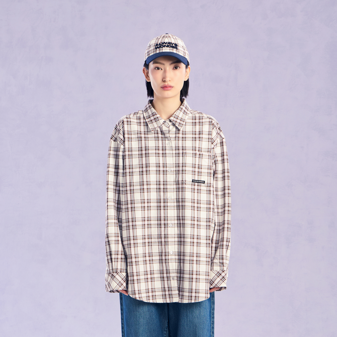 The Wonder Plaid Shirt | Brown-Lavender Haze