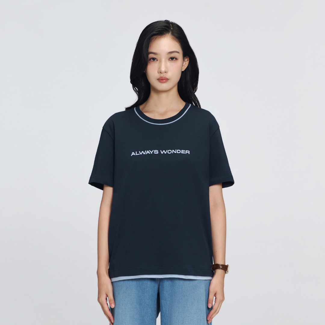 Downtown Essential Tee | Midnight Navy