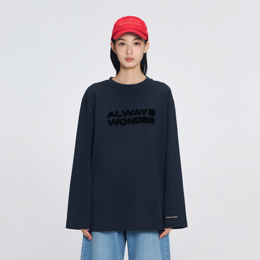 Wonder Hours Long Sleeve Tee | Midnight Navy