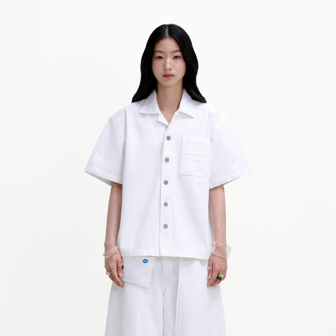Wild Fruit Short-Sleeve Shirt | Flour White