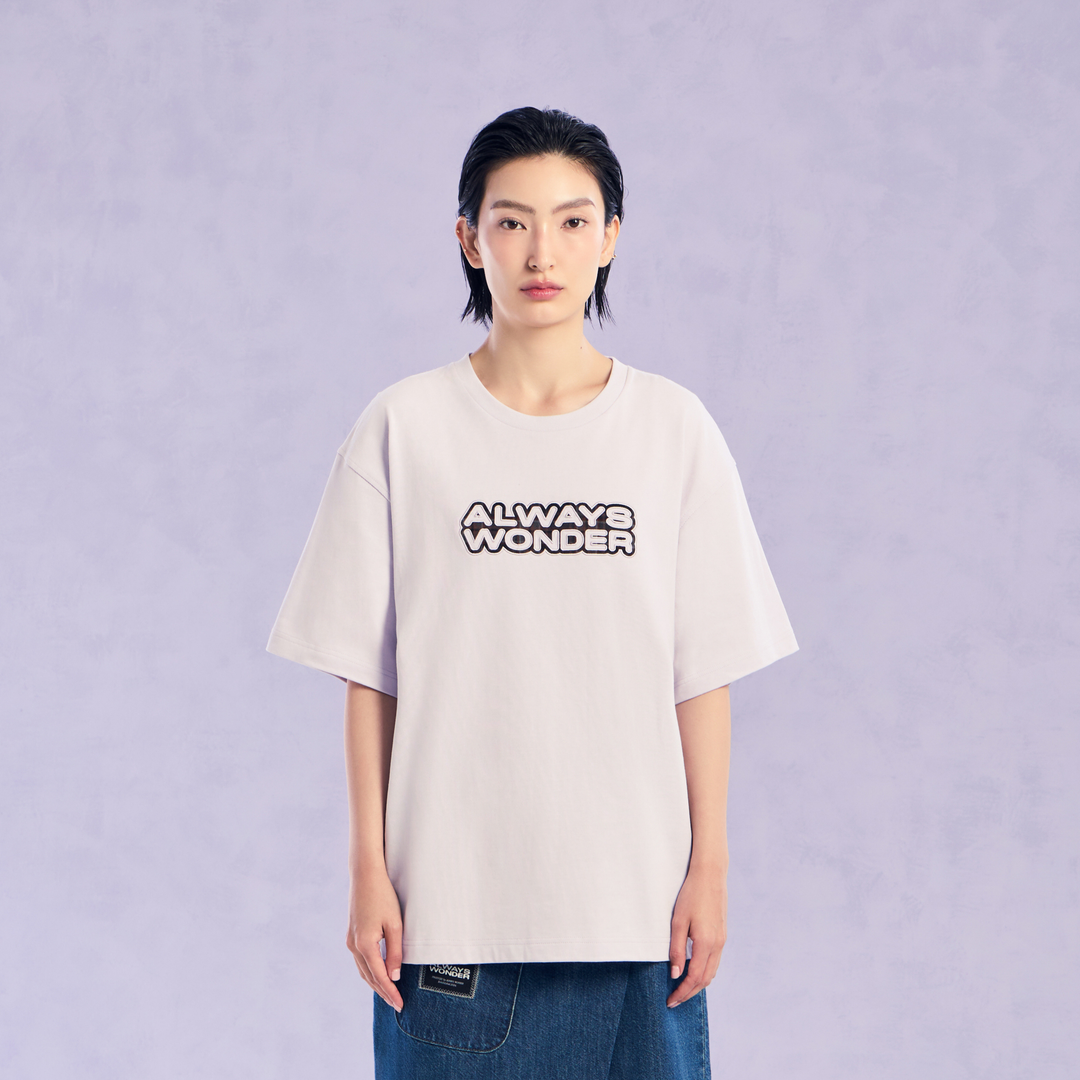 The Wonder Mark Oversized Tee | Lavender Haze
