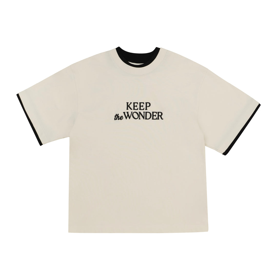 Keep the Wonder Layered Tee | Oat Milk