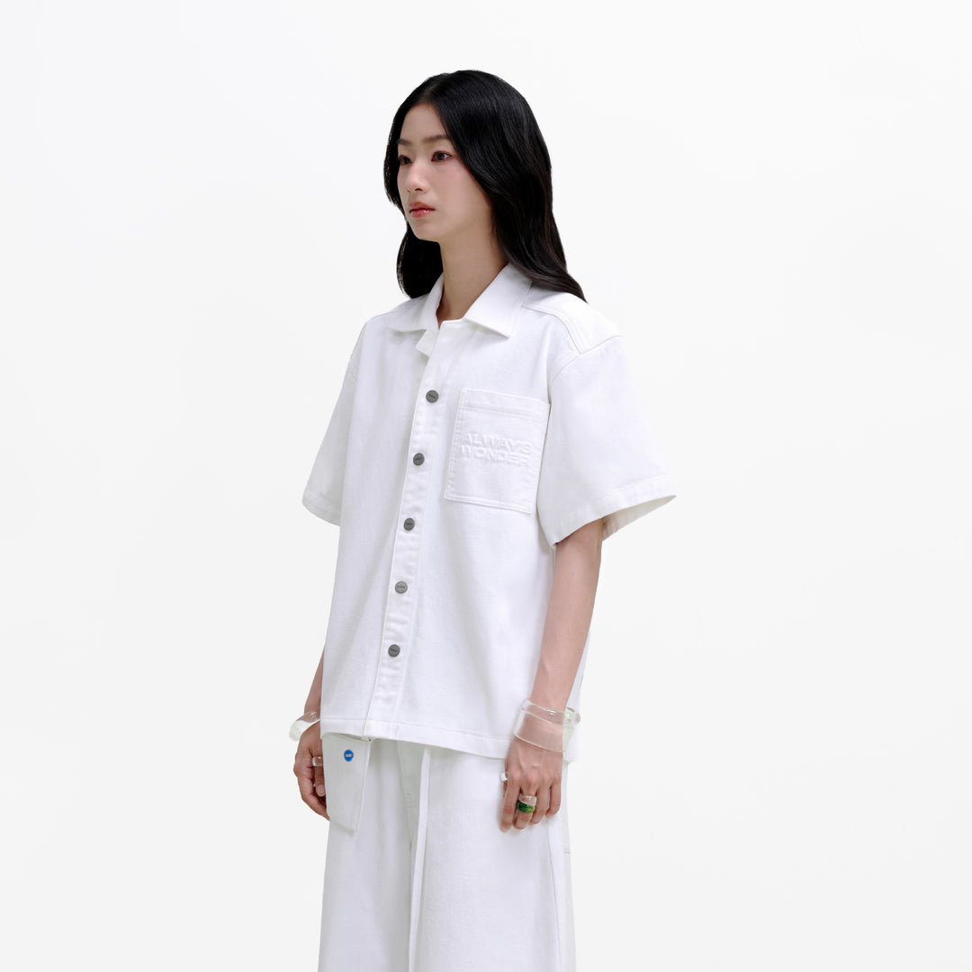 Wild Fruit Short-Sleeve Shirt | Flour White