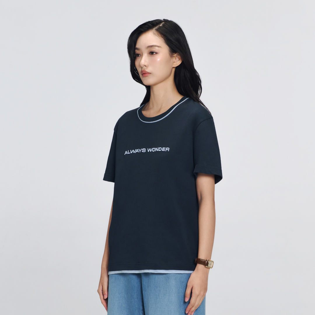 Downtown Essential Tee | Midnight Navy