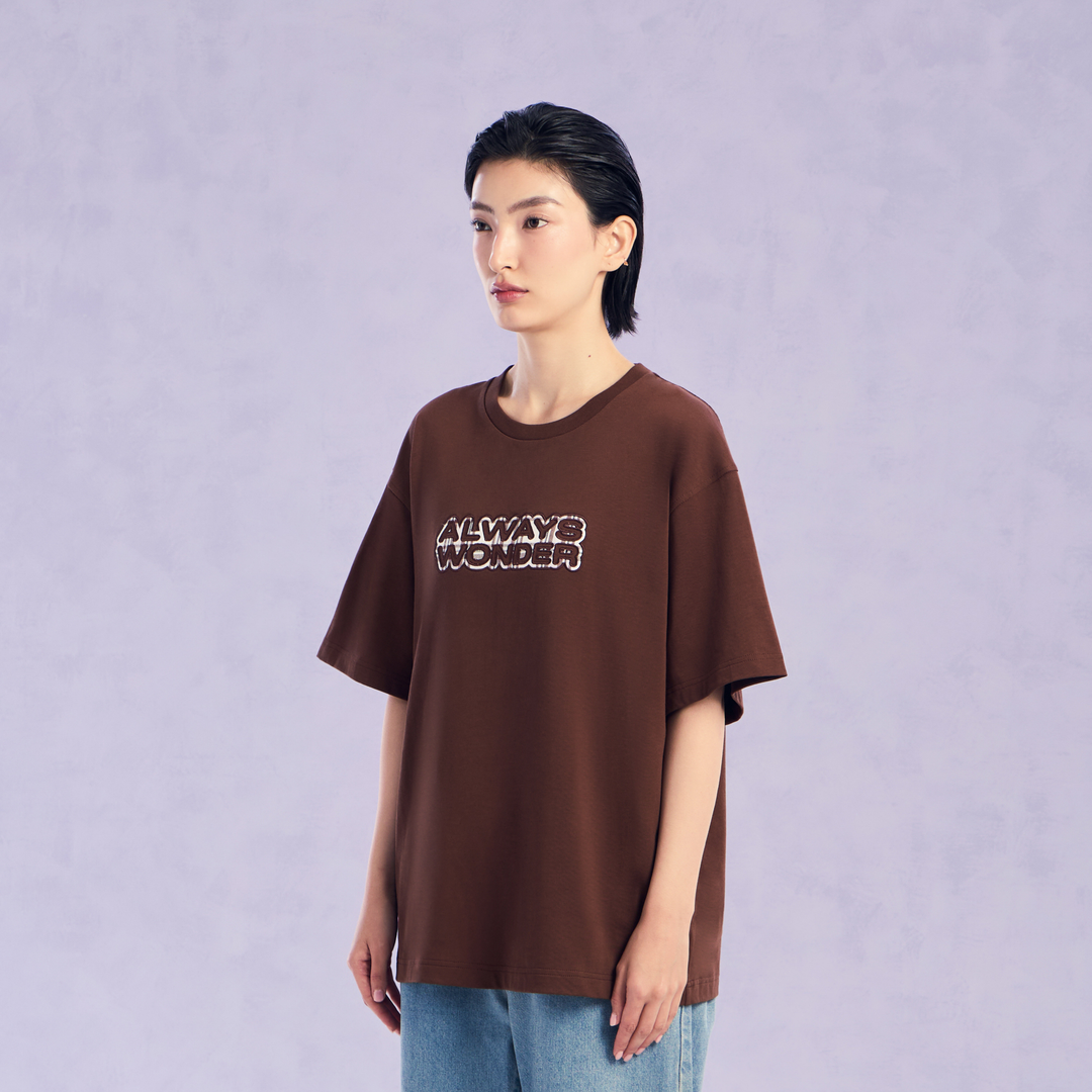 The Wonder Mark Oversized Tee | Espresso Brown