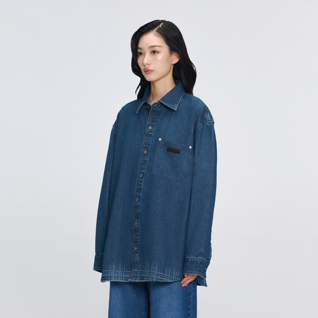 (Pre-order) City Edge Denim Shirt | Indigo Washed