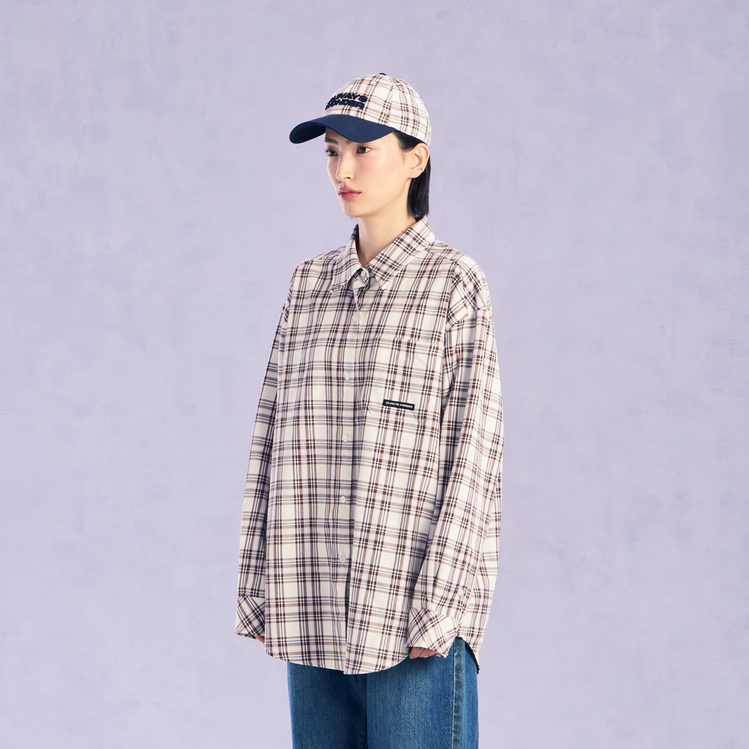 The Wonder Plaid Shirt | Brown-Lavender Haze
