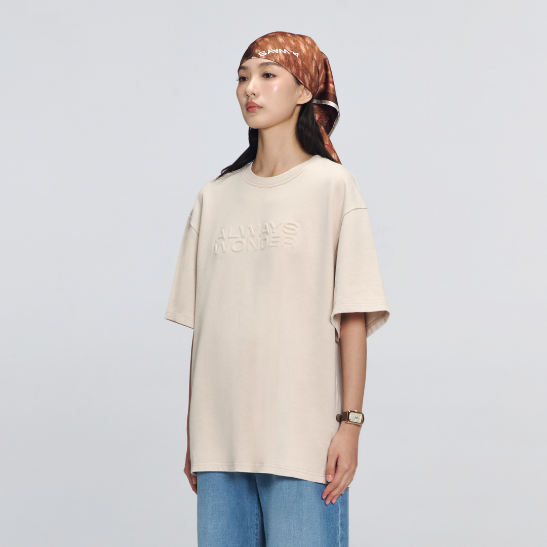City Oversized Logo Tee | Cosmic Latte
