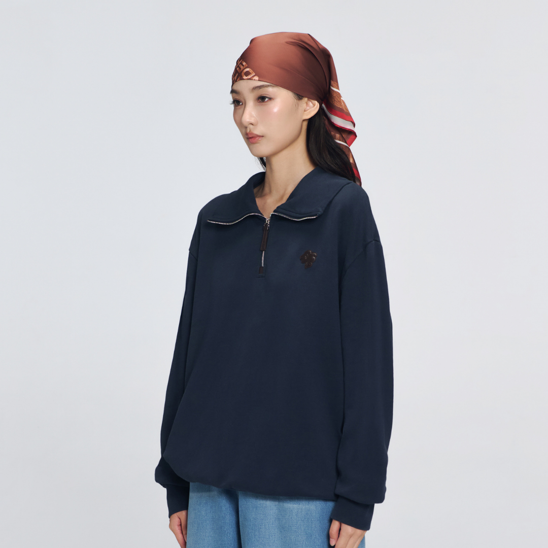 Downtown Half-Zip Sweater | Midnight Navy