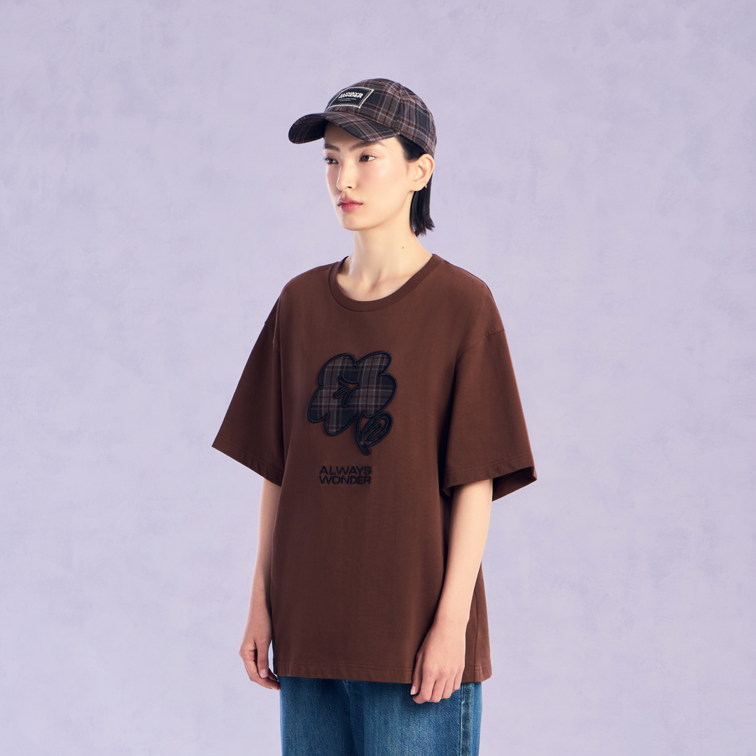 The Wonder Flower Oversized Tee | Espresso Brown